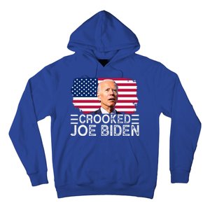 Crooked Joe Biden Flag Pro Trump 2024 Hoodie