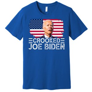 Crooked Joe Biden Flag Pro Trump 2024 Premium T-Shirt