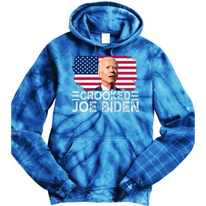 Crooked Joe Biden Flag Pro Trump 2024 Tie Dye Hoodie