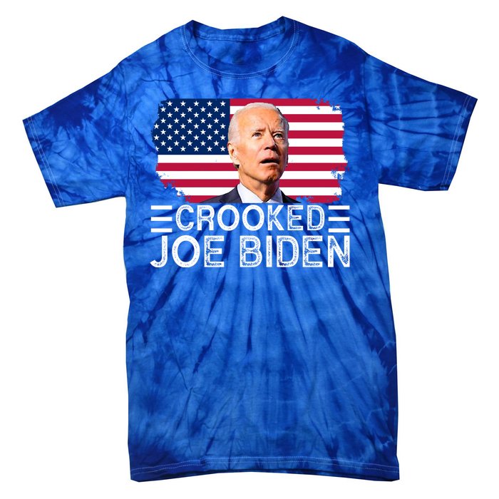 Crooked Joe Biden Flag Pro Trump 2024 Tie-Dye T-Shirt