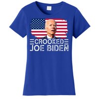 Crooked Joe Biden Flag Pro Trump 2024 Women's T-Shirt