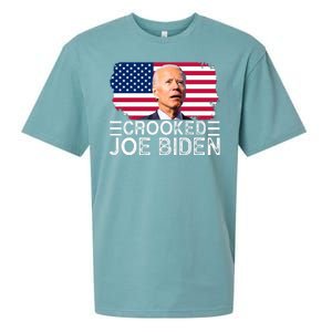 Crooked Joe Biden Flag Pro Trump 2024 Sueded Cloud Jersey T-Shirt