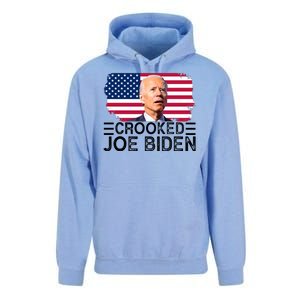 Crooked Joe Biden Flag Pro Trump 2024 Unisex Surf Hoodie