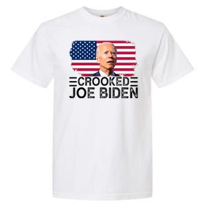 Crooked Joe Biden Flag Pro Trump 2024 Garment-Dyed Heavyweight T-Shirt