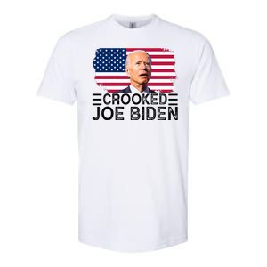 Crooked Joe Biden Flag Pro Trump 2024 Softstyle CVC T-Shirt