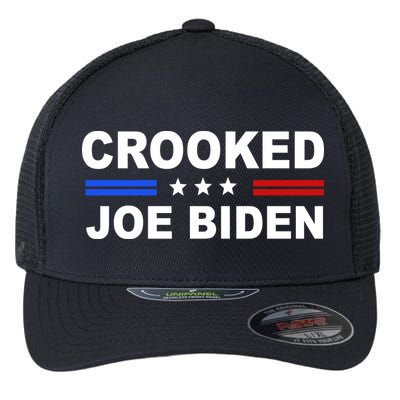 Crooked Joe Biden Trump Quote Political Flexfit Unipanel Trucker Cap