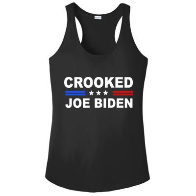 Crooked Joe Biden Trump Quote Political Ladies PosiCharge Competitor Racerback Tank