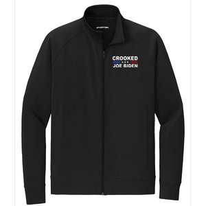 Crooked Joe Biden Trump Quote Political Stretch Full-Zip Cadet Jacket