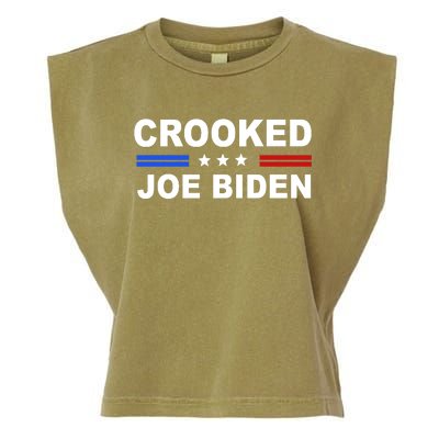 Crooked Joe Biden Trump Quote Political Garment-Dyed Women's Muscle Tee