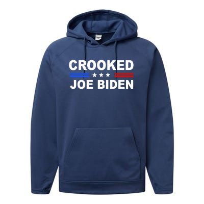 Crooked Joe Biden Trump Quote Political Performance Fleece Hoodie