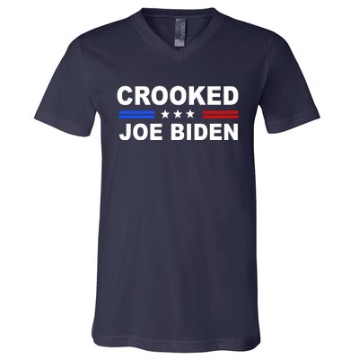 Crooked Joe Biden Trump Quote Political V-Neck T-Shirt