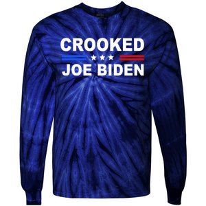 Crooked Joe Biden Trump Quote Political Tie-Dye Long Sleeve Shirt