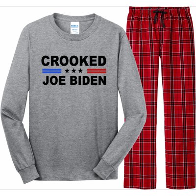 Crooked Joe Biden Trump Quote Political Long Sleeve Pajama Set