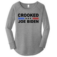 Crooked Joe Biden Trump Quote Political Women's Perfect Tri Tunic Long Sleeve Shirt