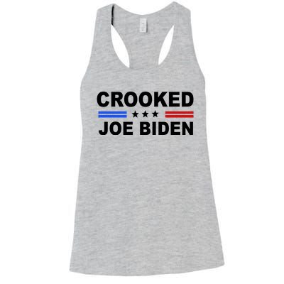 Crooked Joe Biden Trump Quote Political Women's Racerback Tank