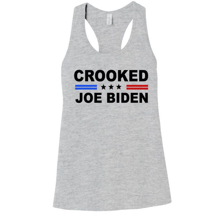 Crooked Joe Biden Trump Quote Political Women's Racerback Tank