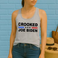 Crooked Joe Biden Trump Quote Political Womens Tank Top