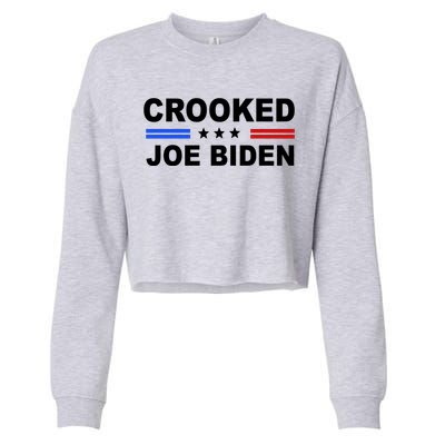 Crooked Joe Biden Trump Quote Political Cropped Pullover Crew