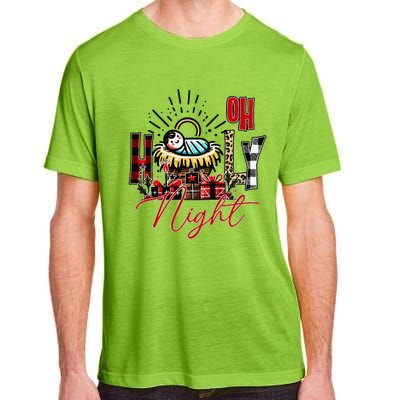 Christmas Jesus Born Holly Night Adult ChromaSoft Performance T-Shirt