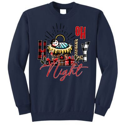 Christmas Jesus Born Holly Night Tall Sweatshirt