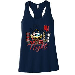 Christmas Jesus Born Holly Night Women's Racerback Tank