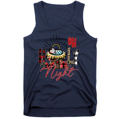 Christmas Jesus Born Holly Night Tank Top