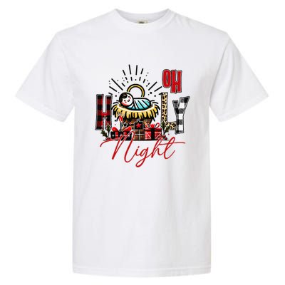 Christmas Jesus Born Holly Night Garment-Dyed Heavyweight T-Shirt