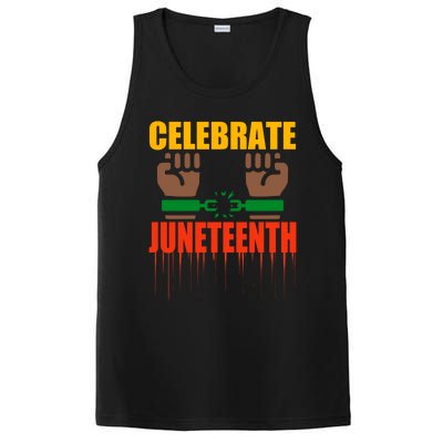 Celebrate Juneteenth Breaking Chains Slavery Freedom Funny Gift PosiCharge Competitor Tank