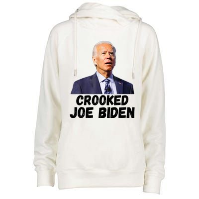 Crooked Joe Biden Trump Quote Called Joe Biden Crooked Womens Funnel Neck Pullover Hood