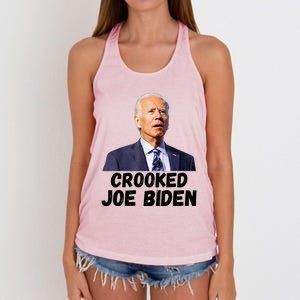 Crooked Joe Biden Trump Quote Called Joe Biden Crooked Women's Knotted Racerback Tank