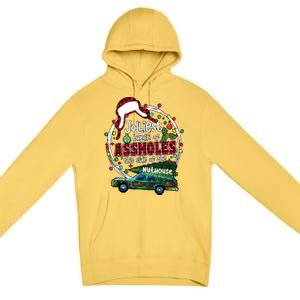 Christmas Jolliest Bunch Of Assholes This Side Of The Nut House Gift Premium Pullover Hoodie