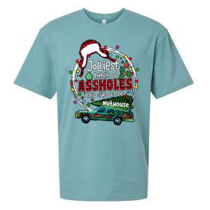 Christmas Jolliest Bunch Of Assholes This Side Of The Nut House Gift Sueded Cloud Jersey T-Shirt