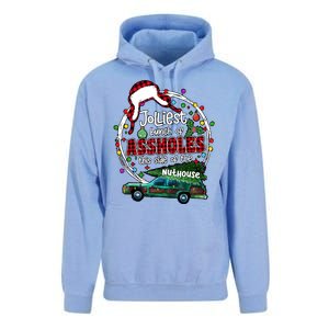 Christmas Jolliest Bunch Of Assholes This Side Of The Nut House Gift Unisex Surf Hoodie