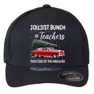 Christmas Jolliest Bunch Of Teachers This Side Of The Hallway Flexfit Unipanel Trucker Cap