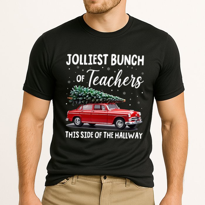 Christmas Jolliest Bunch Of Teachers This Side Of The Hallway Performance Shirt