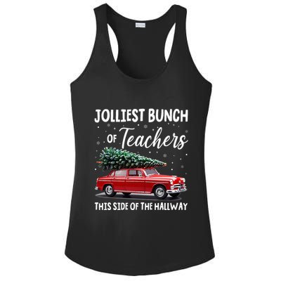 Christmas Jolliest Bunch Of Teachers This Side Of The Hallway Ladies PosiCharge Competitor Racerback Tank