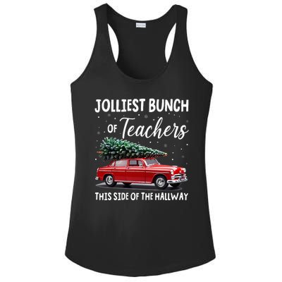 Christmas Jolliest Bunch Of Teachers This Side Of The Hallway Ladies PosiCharge Competitor Racerback Tank