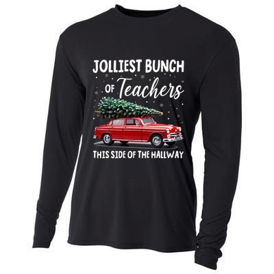 Christmas Jolliest Bunch Of Teachers This Side Of The Hallway Cooling Performance Long Sleeve Crew