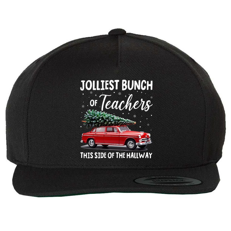 Christmas Jolliest Bunch Of Teachers This Side Of The Hallway Wool Snapback Cap