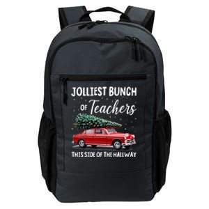 Christmas Jolliest Bunch Of Teachers This Side Of The Hallway Daily Commute Backpack