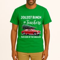 Christmas Jolliest Bunch Of Teachers This Side Of The Hallway Tall T-Shirt