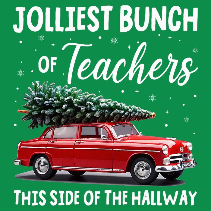 Christmas Jolliest Bunch Of Teachers This Side Of The Hallway Tall T-Shirt