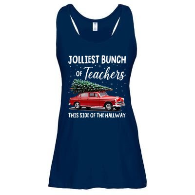 Christmas Jolliest Bunch Of Teachers This Side Of The Hallway Ladies Essential Flowy Tank