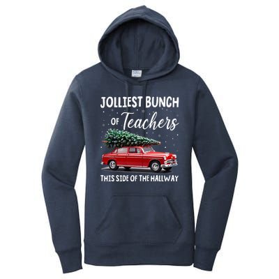 Christmas Jolliest Bunch Of Teachers This Side Of The Hallway Women's Pullover Hoodie