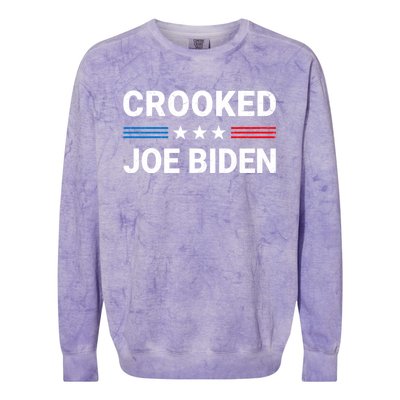 Crooked Joe Biden Trump Quote Called Joe Biden Crooked Colorblast Crewneck Sweatshirt