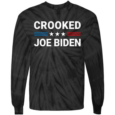 Crooked Joe Biden Trump Quote Called Joe Biden Crooked Tie-Dye Long Sleeve Shirt