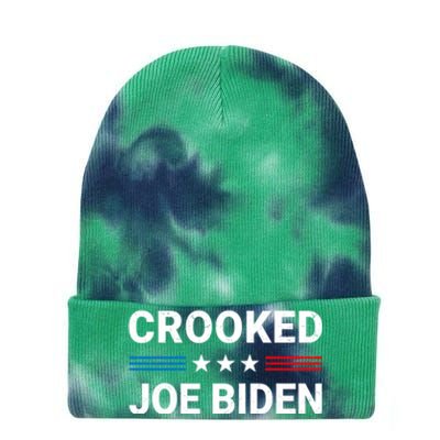 Crooked Joe Biden Trump Quote Called Joe Biden Crooked Tie Dye 12in Knit Beanie