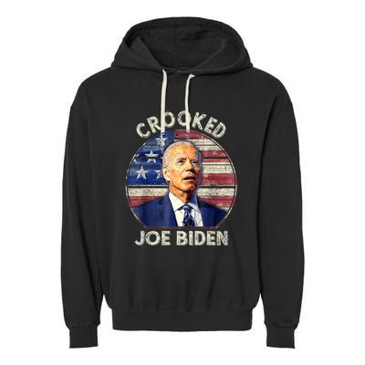 Crooked Joe Biden Trump Quote Called Joe Biden Crooked Garment-Dyed Fleece Hoodie