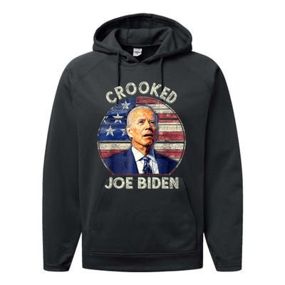 Crooked Joe Biden Trump Quote Called Joe Biden Crooked Performance Fleece Hoodie