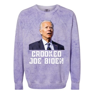 Crooked Joe Biden Trump Quote Called Joe Biden Crooked Colorblast Crewneck Sweatshirt